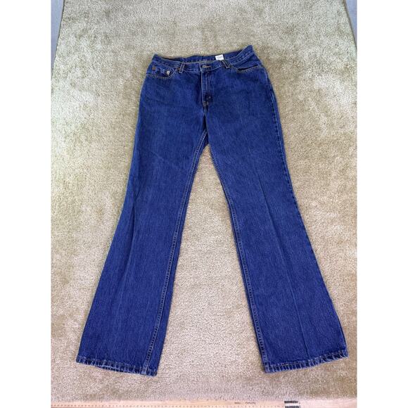Vintage Levi's 517 Jeans Womens 13 Jr Blue Boot Cut Low Rise Denim 2000 Y2K E131 - Picture 1 of 13